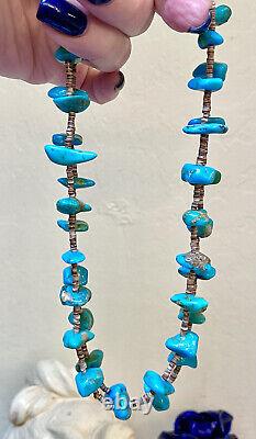 Authentic Vintage Native American, Navajo Turquoise & Heishi Shell Necklace