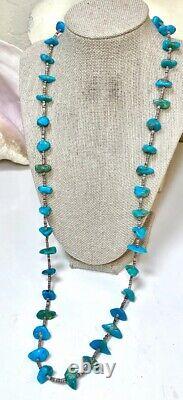 Authentic Vintage Native American, Navajo Turquoise & Heishi Shell Necklace