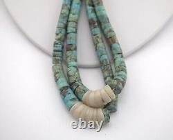Authentic Vintage Native American Serpentine Necklace Handmade Navajo Jewelry