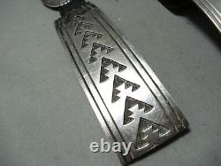Authentic Vintage Navajo Tommy Jackson 1987 Sterling Silver Concho Belt