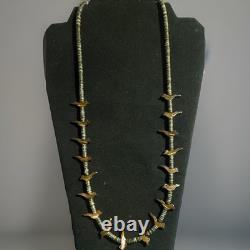 Authentic Vintage Zuni Native American Heishi Bird fetish necklace RARE BEAUTY
