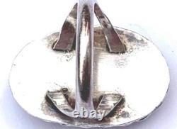 Authentic vtg native american navajo sterling turquoise twisted ring 4 6 GR