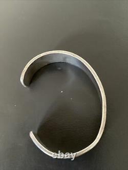 BEAUTIFUL VINTAGE HOPI STERLING SILVER THICK HEAVY Cuff BRACELET 37.4g M/F