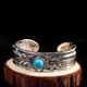 BRAND NEW! Vintage native American Navajo silver turquoise stone cuff bracelet