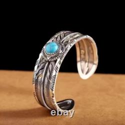 BRAND NEW! Vintage native American Navajo silver turquoise stone cuff bracelet