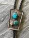 Beautiful Dee Morris Native American Turquoise Vintage Bolo Tie Jewelry Signed