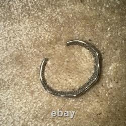 Beautiful Vintage Native American Sterling Turquoise Bracelet heavy