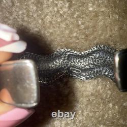 Beautiful Vintage Native American Sterling Turquoise Bracelet heavy