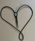 Ben Chavez Natural Turquoise Sterling Silver Bolo Tie Vintage Navajo