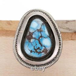 CALVIN MARTINEZ Turquoise Ring GOLDEN HILL Sterling Silver INGOT Navajo Handmade