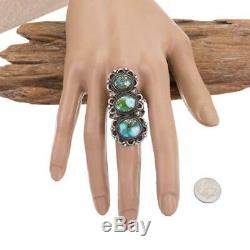 CALVIN MARTINEZ Turquoise Ring SONORAN GOLD MOTHER 8 Sterling Silver INGOT