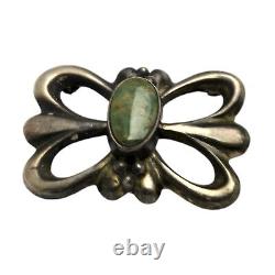 CAPTIVATING VINTAGE Francis Begay Cerrillos Turquoise STERLING SILVER Brooch