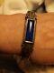 CAROLYN POLLACK Sterling Silver Lapis Cuff Bracelet 33gm Signed Vintage Jewelry