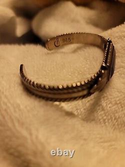 CAROLYN POLLACK Sterling Silver Lapis Cuff Bracelet 33gm Signed Vintage Jewelry
