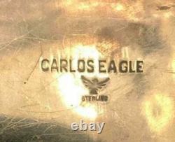 Carlos Eagle Belt Buckle Vintage Native American Jewelry Hand Crafted Rare LOOK