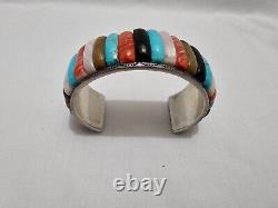 Carlos Eagle Vintage Native American Turquoise Sterling Silver Cuff Bracelet