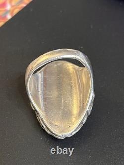 Cast Vintage Turquoise And Sterling Ring Unsigned Southwestern Style Size 10