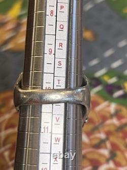 Cast Vintage Turquoise And Sterling Ring Unsigned Southwestern Style Size 10