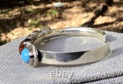 Chaco Canyon Silver Turquoise Amber Earrings Cuff Bracelet Small Ring Set