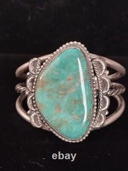Classic Navajo Sterling Large Turquoise Ingot Cuff/bracelet