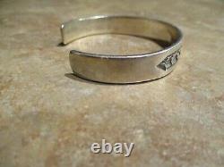 DISTINCTIVE Vintage Navajo KEN & MARY BILL Sterling Silver Design Bracelet