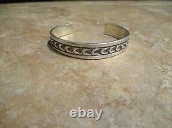 DISTINCTIVE Vintage Navajo KEN & MARY BILL Sterling Silver Design Bracelet