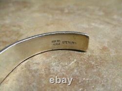 DISTINCTIVE Vintage Navajo KEN & MARY BILL Sterling Silver Design Bracelet