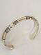 DOUGLAS ETSITTY Vintage Cuff Navajo Sterling Silver Thin Cuff Bracelet