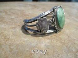 DYNAMITE Vintage Navajo Sterling CARICO LAKE Turquoise Thunderbird Bracelet