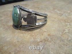 DYNAMITE Vintage Navajo Sterling CARICO LAKE Turquoise Thunderbird Bracelet