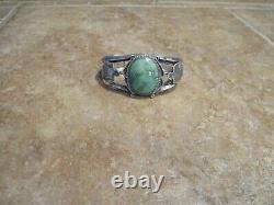 DYNAMITE Vintage Navajo Sterling CARICO LAKE Turquoise Thunderbird Bracelet