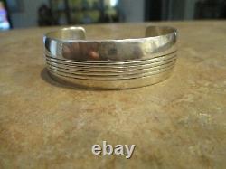 DYNAMITE Vintage Navajo Sterling Silver RAIL DESIGN Bracelet