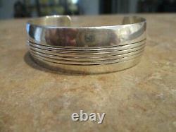 DYNAMITE Vintage Navajo Sterling Silver RAIL DESIGN Bracelet