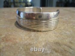 DYNAMITE Vintage Navajo Sterling Silver RAIL DESIGN Bracelet