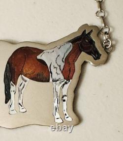 Dale Edaakie Zuni Native American Sterling Inlay Horse Necklace Vintage