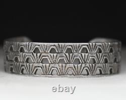 Dan Oliver Vintage Native American Navajo Sterling Silver Cuff Bracelet