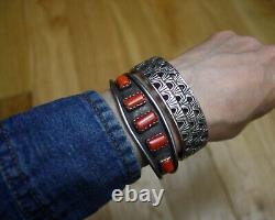 Dan Oliver Vintage Native American Navajo Sterling Silver Cuff Bracelet