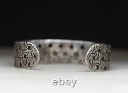 Dan Oliver Vintage Native American Navajo Sterling Silver Cuff Bracelet