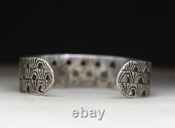Dan Oliver Vintage Native American Navajo Sterling Silver Cuff Bracelet