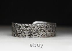 Dan Oliver Vintage Native American Navajo Sterling Silver Cuff Bracelet