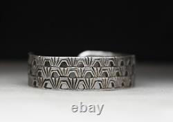 Dan Oliver Vintage Native American Navajo Sterling Silver Cuff Bracelet