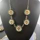 Deane Qualo Zuni Vintage Silver Multistone Inlay Sunfaces 19 Necklace For Women