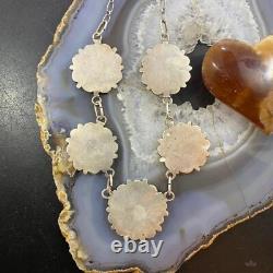 Deane Qualo Zuni Vintage Silver Multistone Inlay Sunfaces 19 Necklace For Women