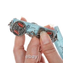 EMP Vintage Native American sterling and coral jewelry set Bracelet, ring