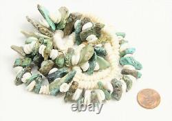 ESTATE VINTAGE Jewelry NATIVE AMERICAN TURQUOISE NUGGET & SHELL NECKLACE