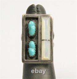 ESTATE VINTAGE Jewelry NATIVE AMERICAN ZUNI RING FLORENTINE PANTEAH SZ 4.5