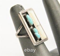 ESTATE VINTAGE Jewelry NATIVE AMERICAN ZUNI RING FLORENTINE PANTEAH SZ 4.5