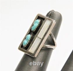 ESTATE VINTAGE Jewelry NATIVE AMERICAN ZUNI RING FLORENTINE PANTEAH SZ 4.5