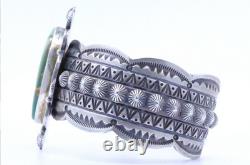 EXQUISITE Royston Turquoise Sterling Silver Navajo Cuff Bracelet, M&R Calladitto