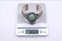 EXQUISITE Royston Turquoise Sterling Silver Navajo Cuff Bracelet, M&R Calladitto